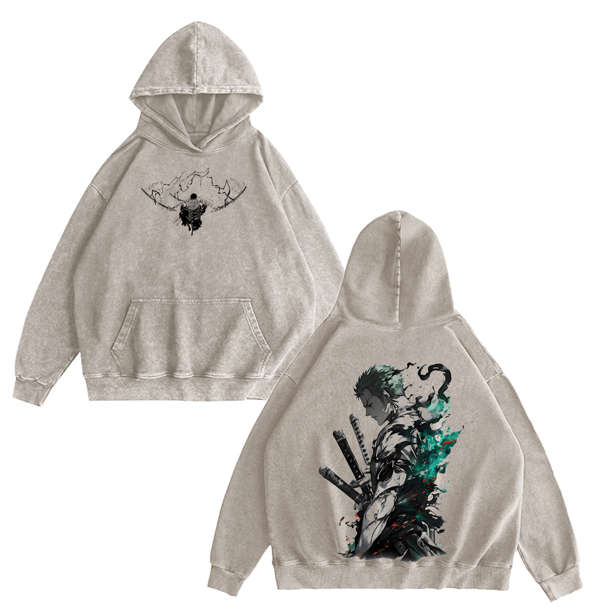 Roronoa Zoro One Piece Anime Vintage Washed T-shirt/Crewneck/Hoodie
