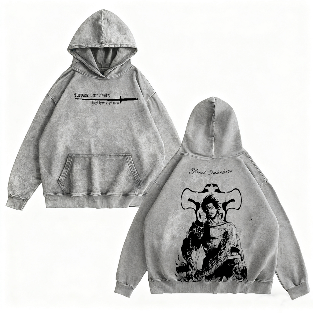 Yami Sukehiro Black Clover Vintage washed T-shirt/Crewneck/Hoodie