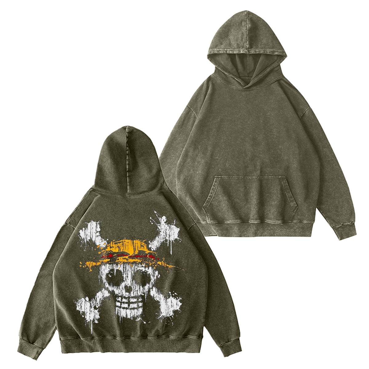 Luffy One Piece Washed T-shirt/Crewneck/Hoodie