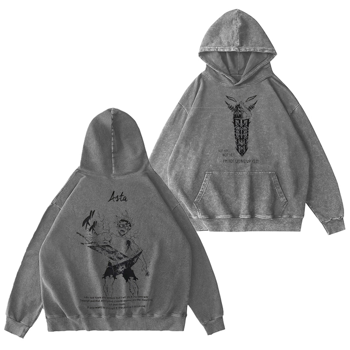 Asta Black Clover Washed T-shirt/Crewneck/Hoodie
