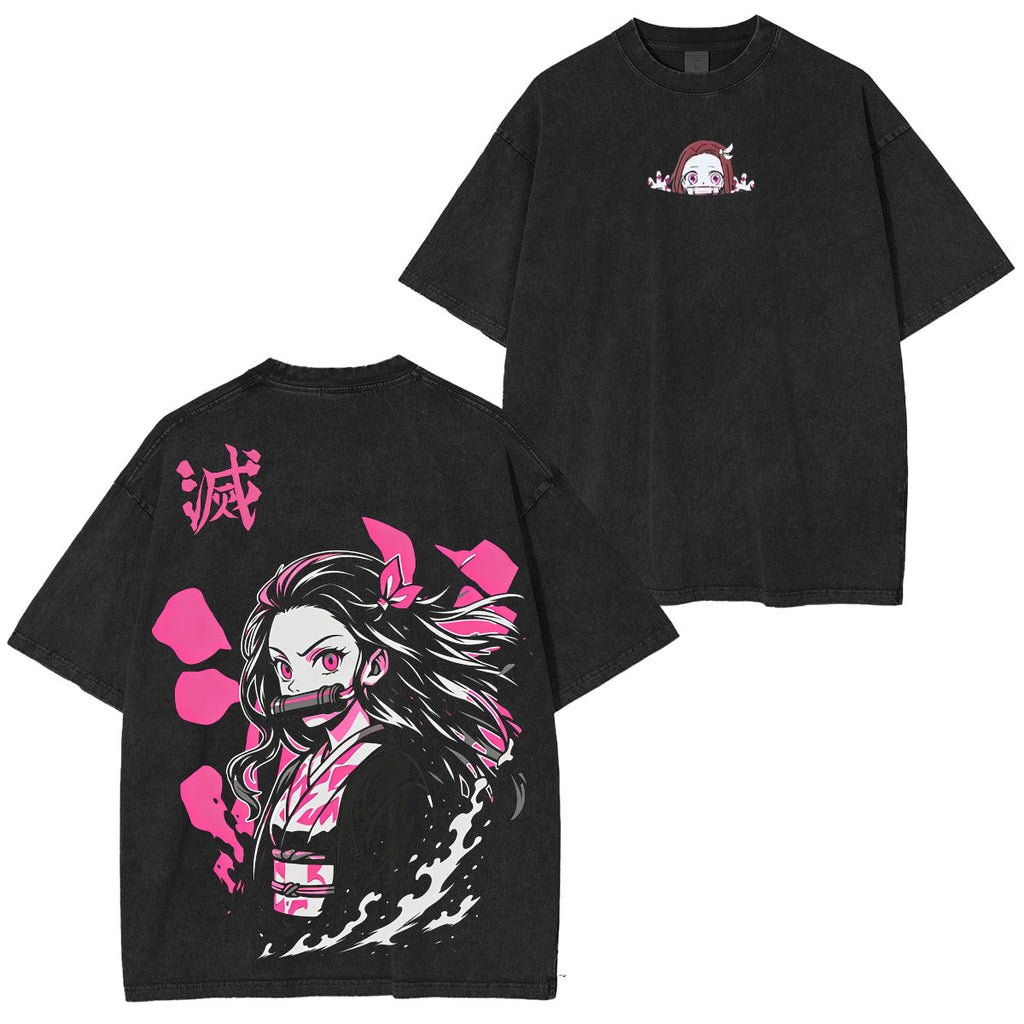 Kamado Nezuko Demon Slayer Washed T-shirt/Crewneck/Hoodie