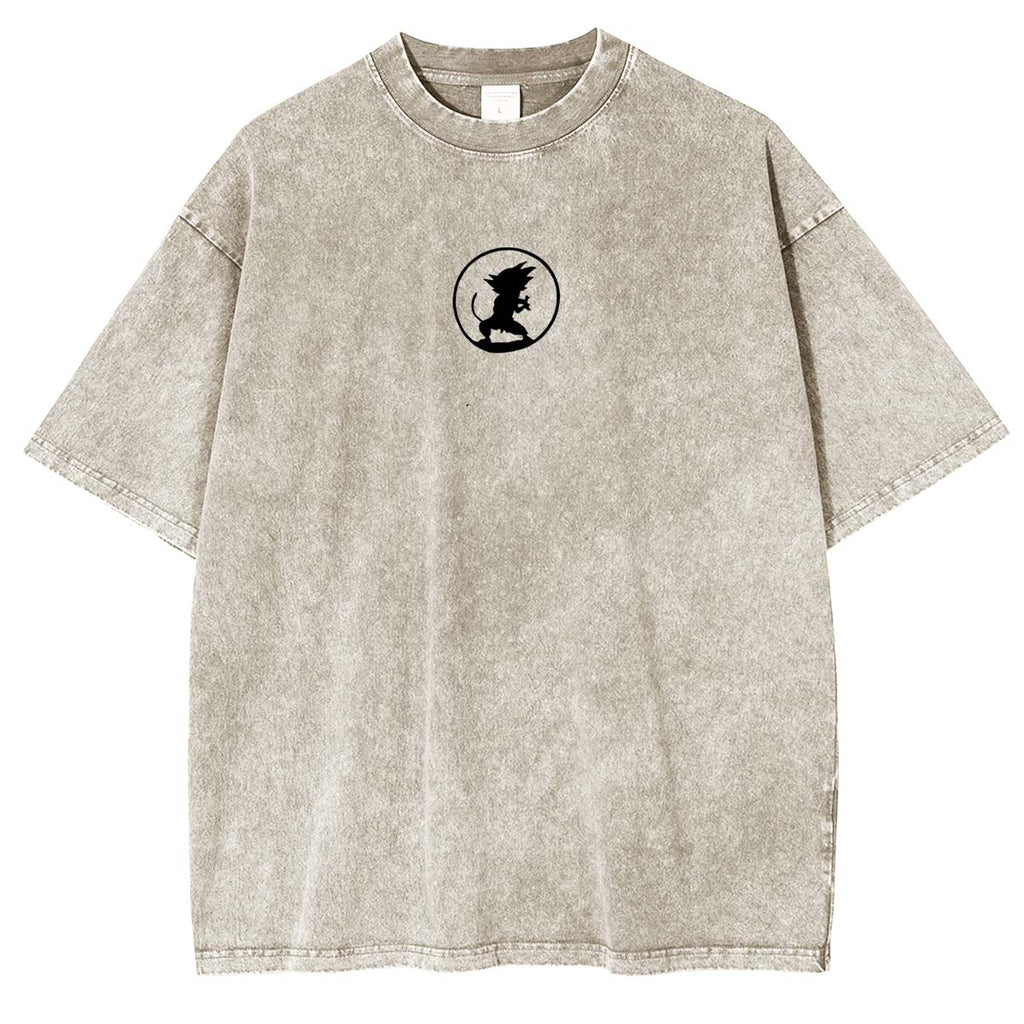 Dragon Ball Anime Double Printed Washed Tee