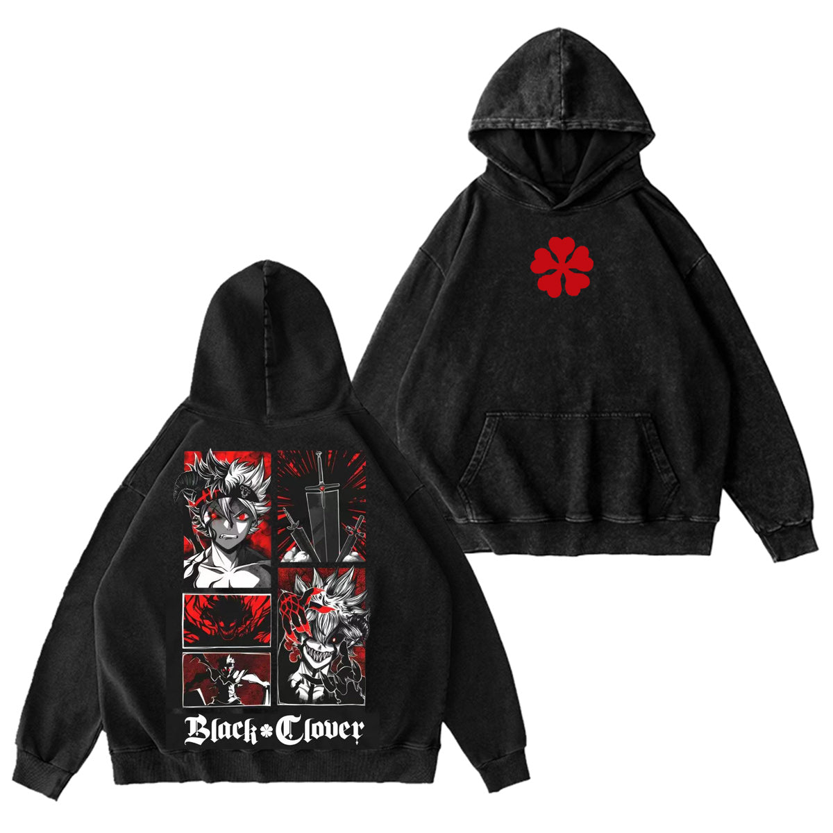 Black Clover Vintage washed T-shirt/Crewneck/Hoodie