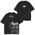 Demon Slayer Doma Anime Unisex Washed T-Shirt