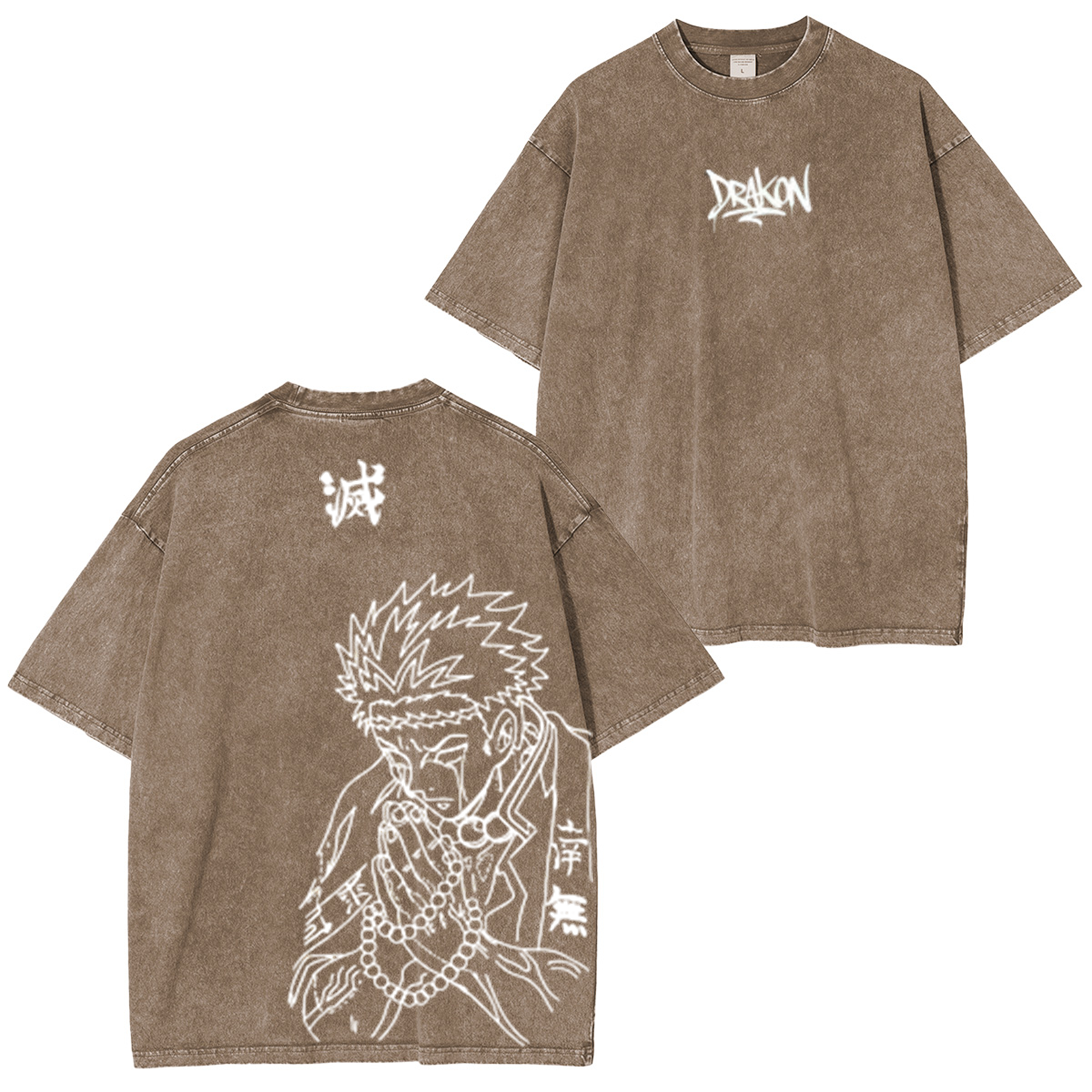Demon Slayer Anime Unisex Washed T-Shirt