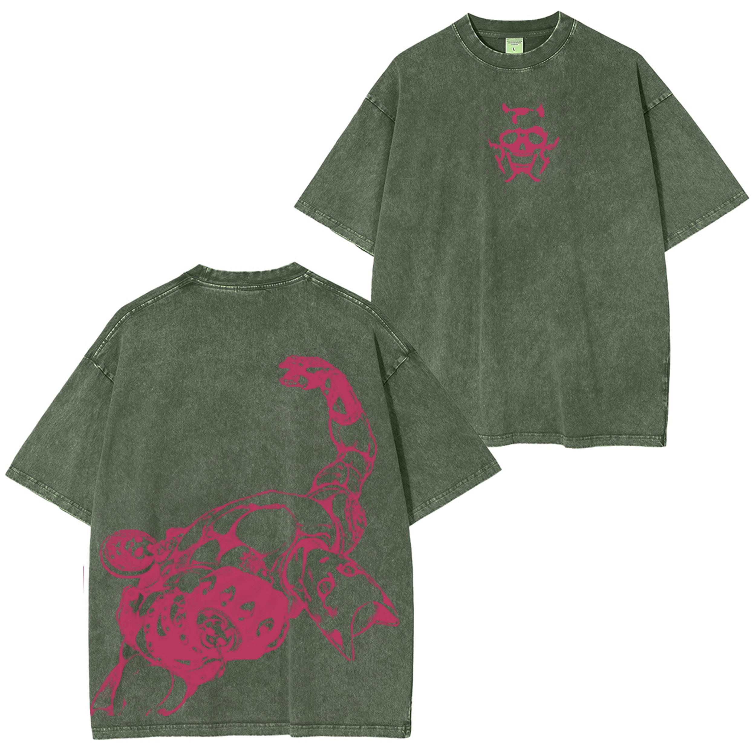 Jojo's Bizarre Adventure Killer Queen Vintage Unisex Washed T-Shirt