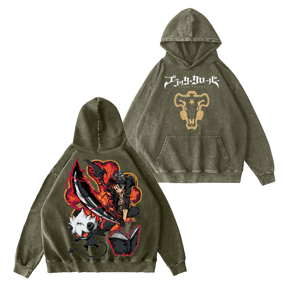 Black Clover Vintage Washed T-shirt/Crewneck/Hoodie