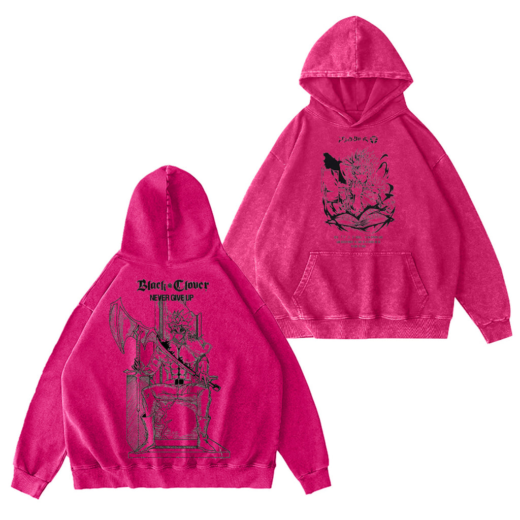 Asta x Black Bulls Black Clover Anime Washed T-shirt/Crewneck/Hoodie