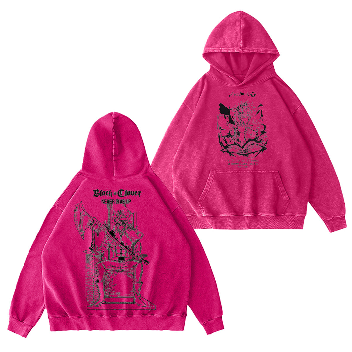 Asta x Black Bulls Black Clover Anime Washed T-shirt/Crewneck/Hoodie