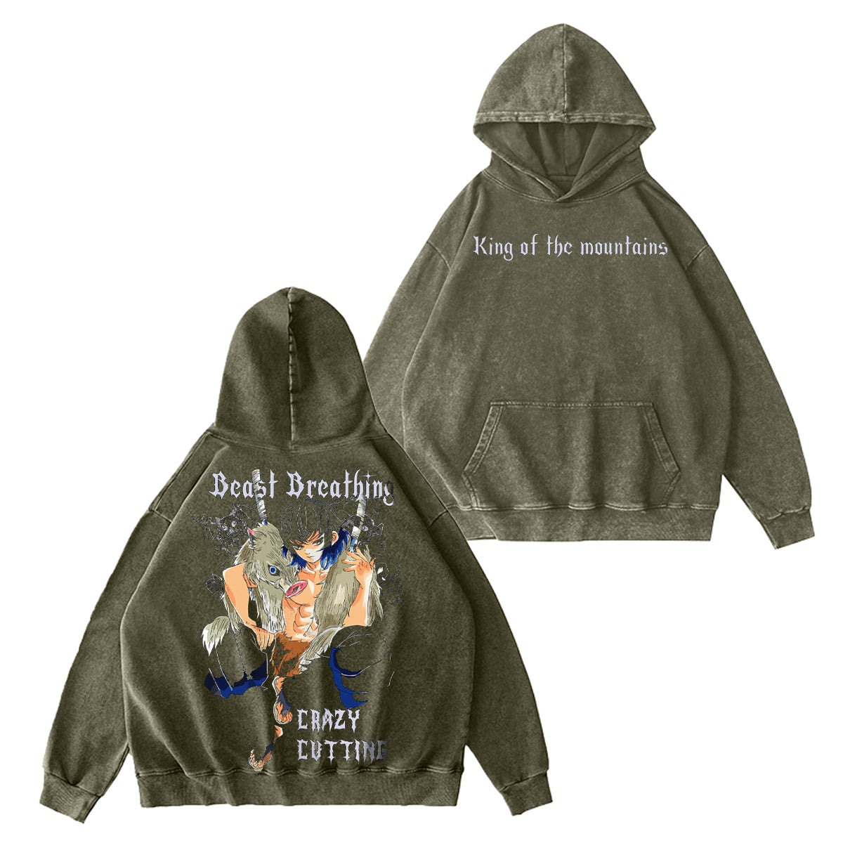King of the Mountains Demon Slayer Vintage Washed T-shirt/Crewneck/Hoodie