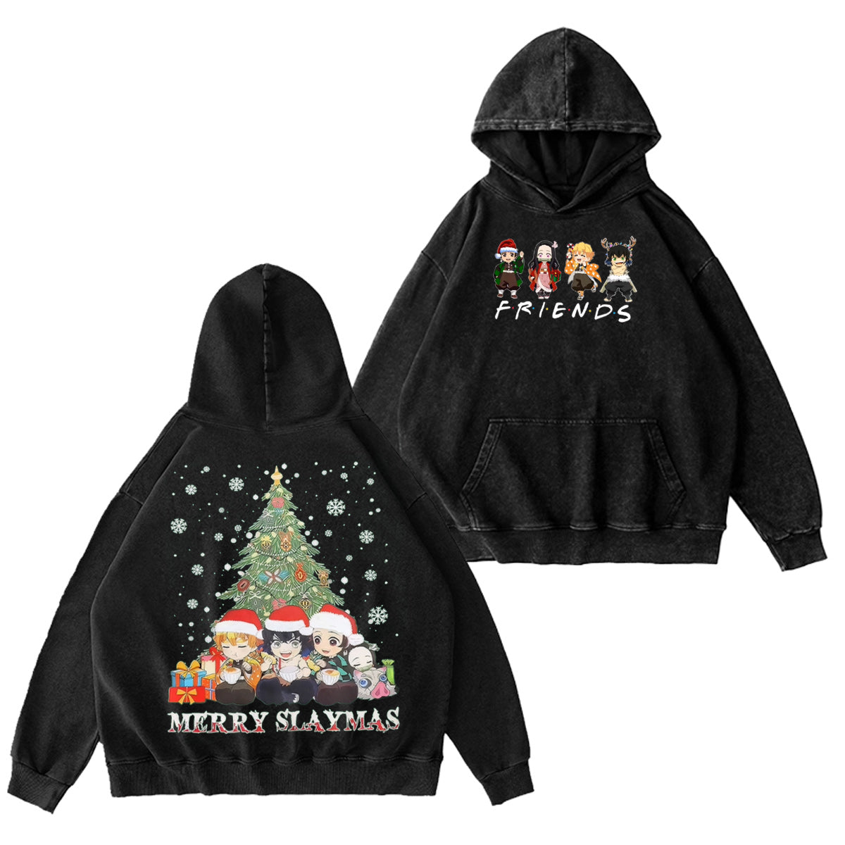 Demon Slayer Friends Vintage Washed T-shirt/Crewneck/Hoodie