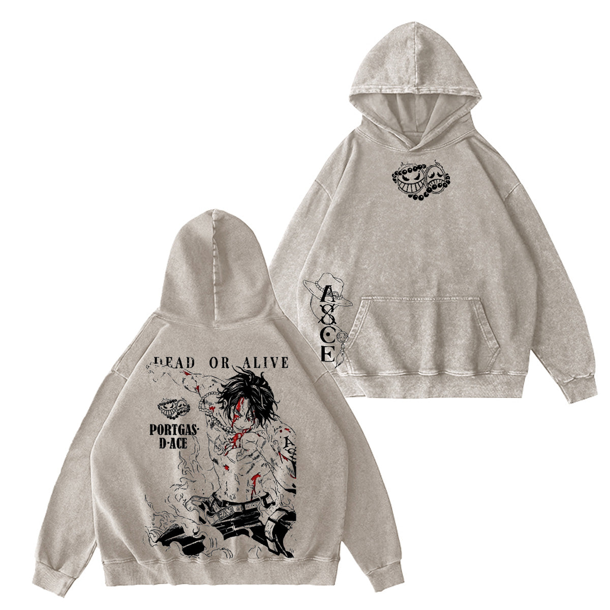 One Piece Washed T-shirt/Crewneck/Hoodie