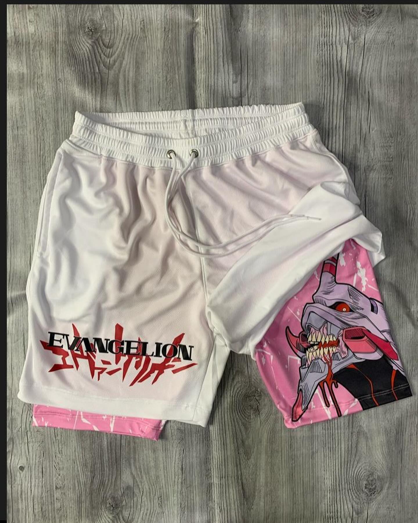 Neon Genesis Evangelion Printed Sports Gym Shorts