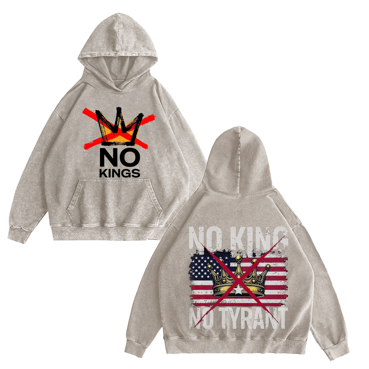 No Kings, No Tyrants Vintage Washed T-shirt/Crewneck/Hoodie