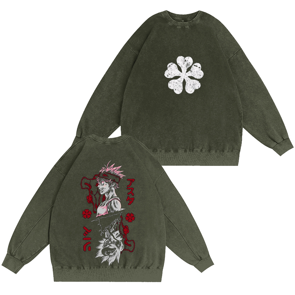Black Asta Clover Unisex Anime T-Shirt/Crewneck/Hoodie