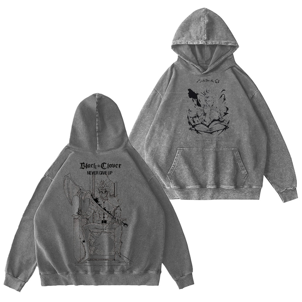 Asta x Black Bulls Black Clover Anime Washed T-shirt/Crewneck/Hoodie
