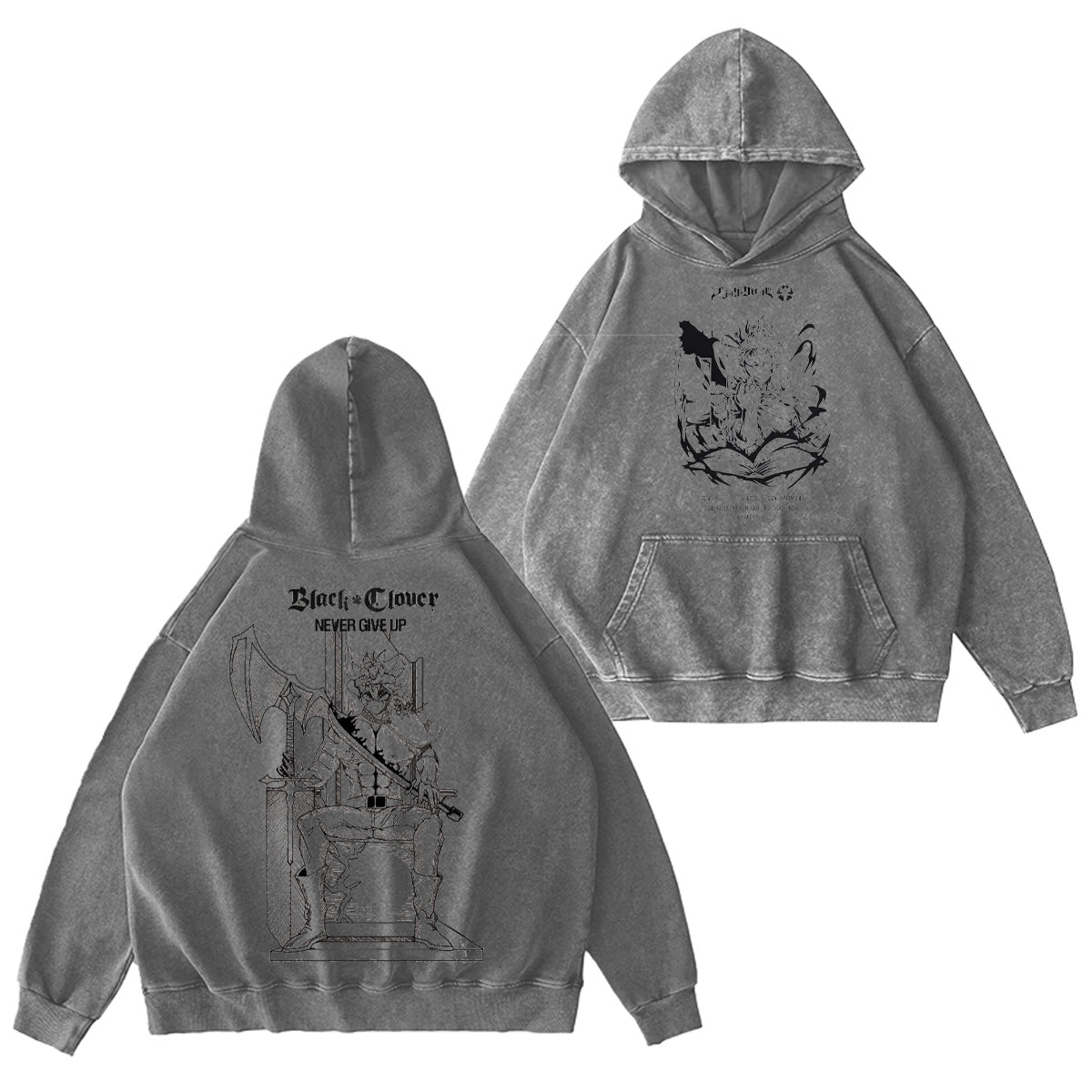 Asta x Black Bulls Black Clover Anime Washed T-shirt/Crewneck/Hoodie