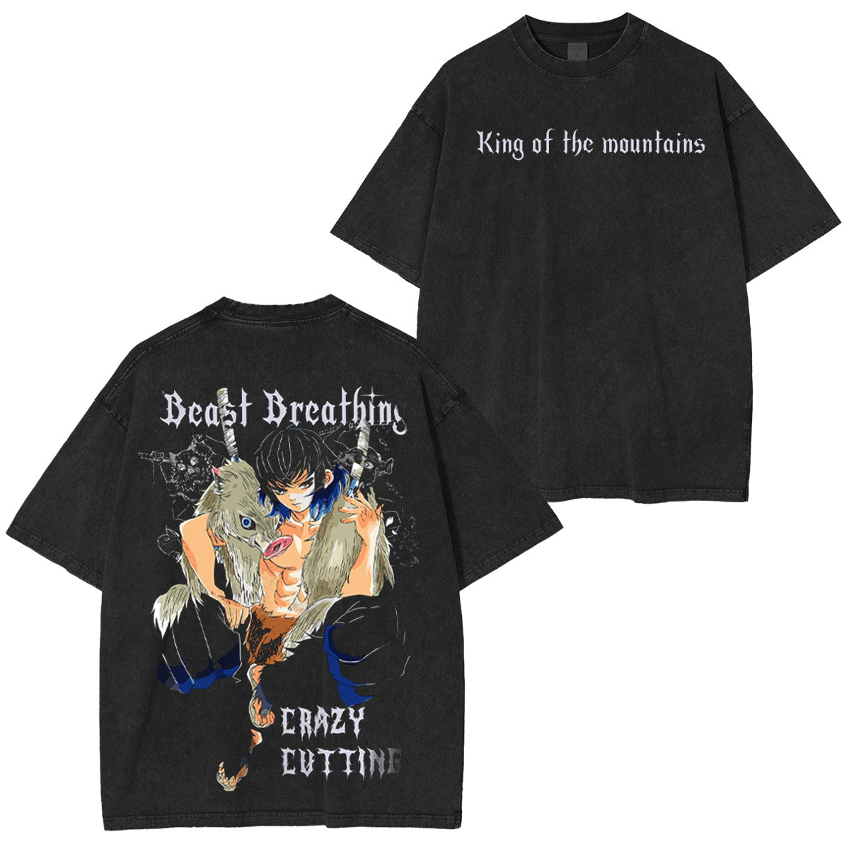 King of the Mountains Demon Slayer Vintage Washed T-shirt/Crewneck/Hoodie