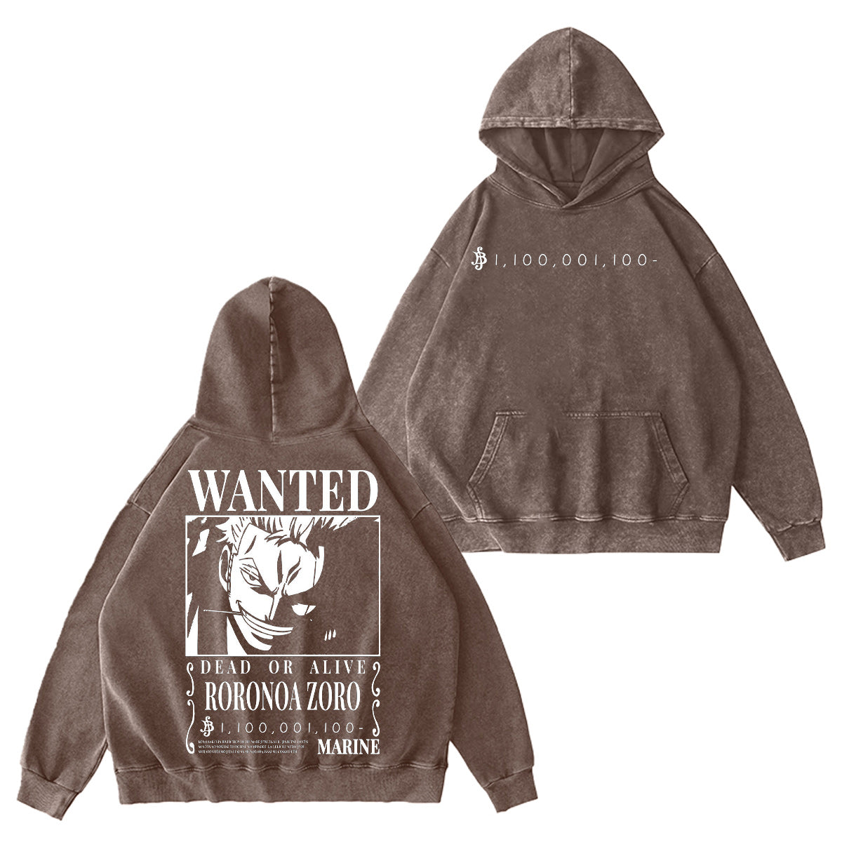 Roronoa Zoro One Piece Vintage Washed T-shirt/Crewneck/Hoodie