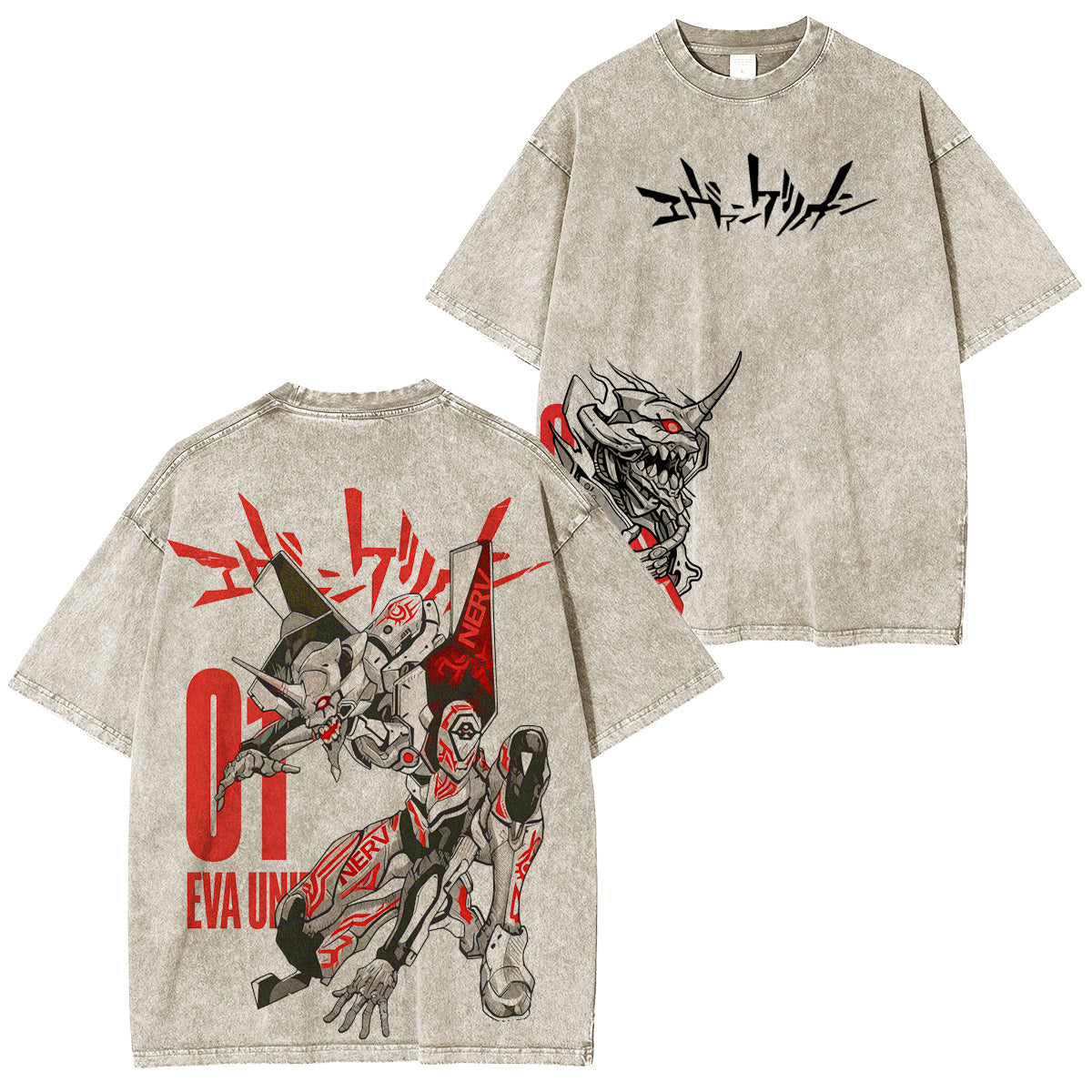 Neon Genesis Evangelion Vintage washed T-shirt/Crewneck/Hoodie