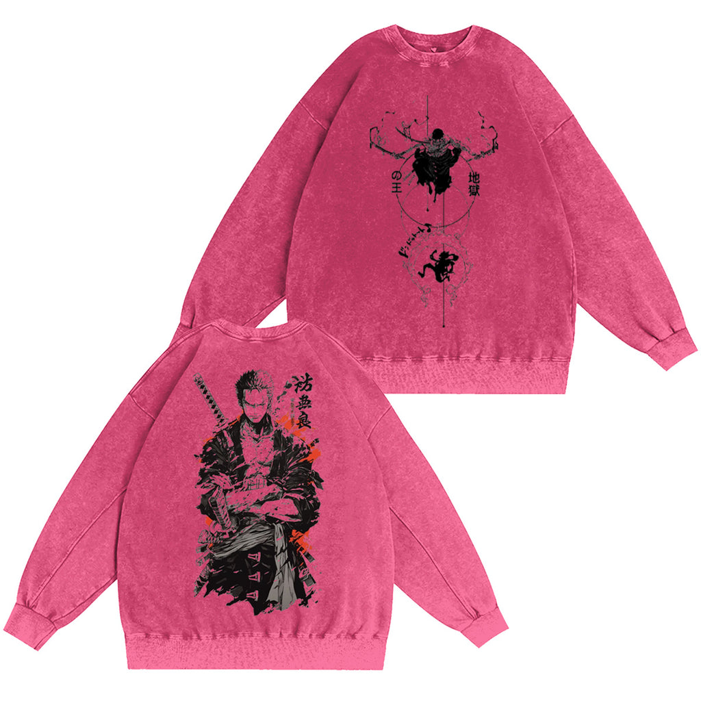 Roronoa Zoro One Piece Washed T-shirt/Crewneck/Hoodie