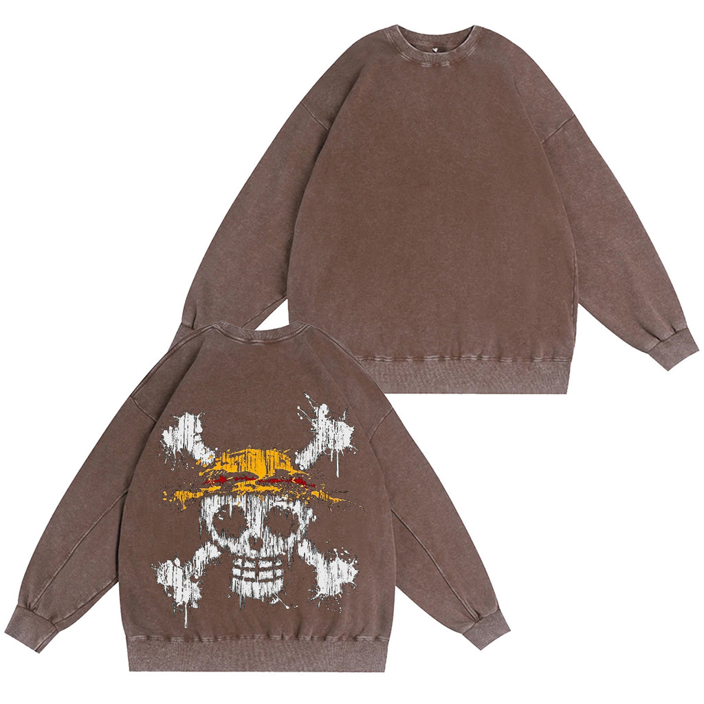Luffy One Piece Washed T-shirt/Crewneck/Hoodie