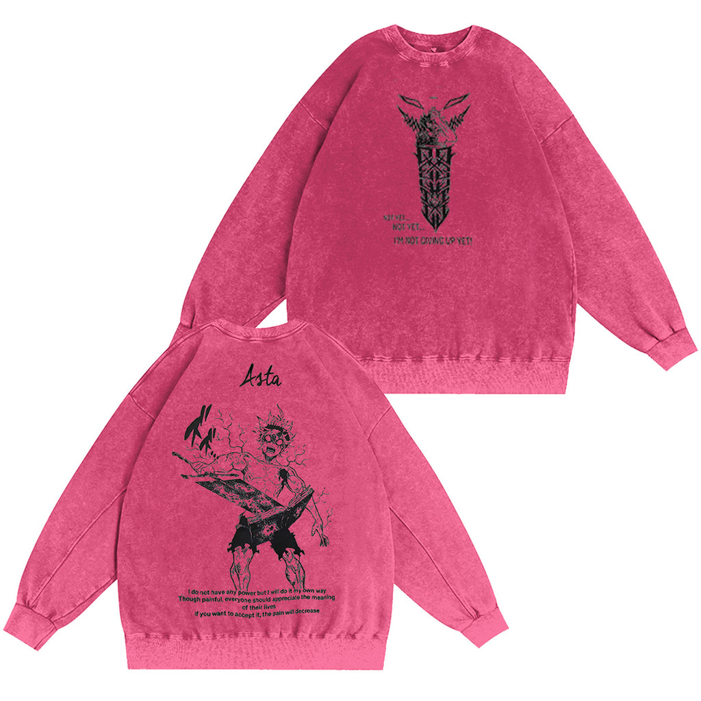 Asta Black Clover Washed T-shirt/Crewneck/Hoodie