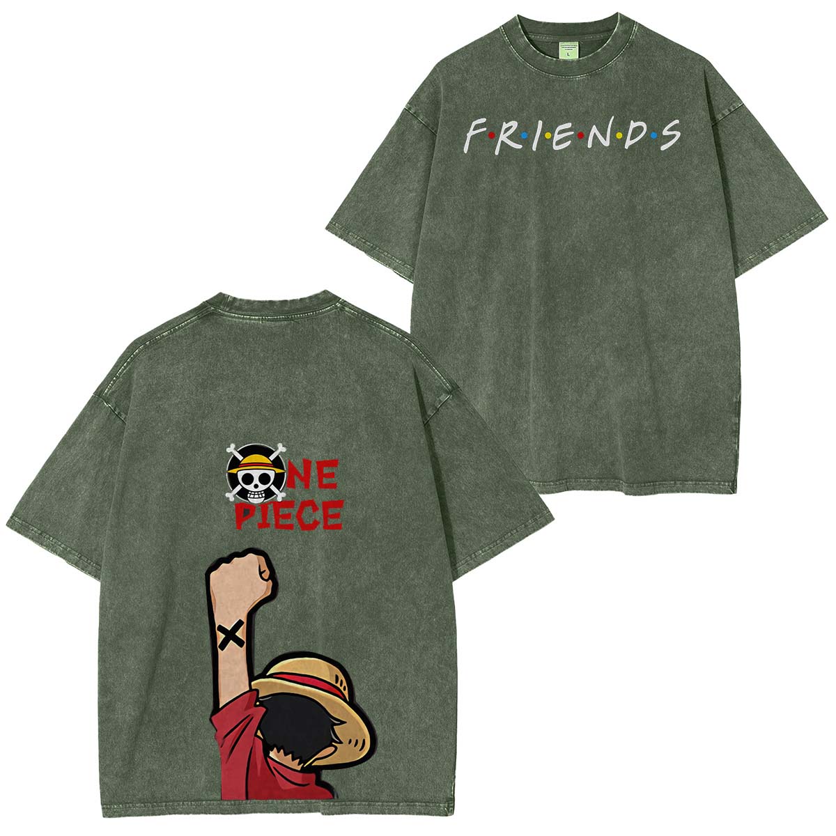 One Piece Vintage Washed Unisex T-Shirt