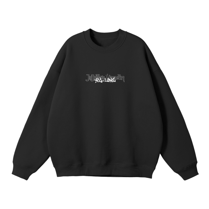 Cursed Companion Graffiti Streetwear Sweatshirt Black