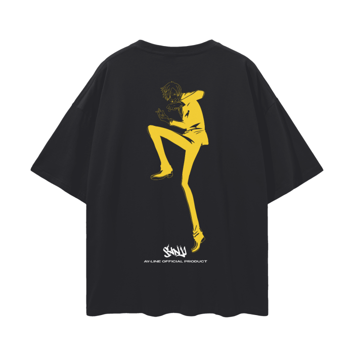 Black Leg Neon Streetwear Shirt Black
