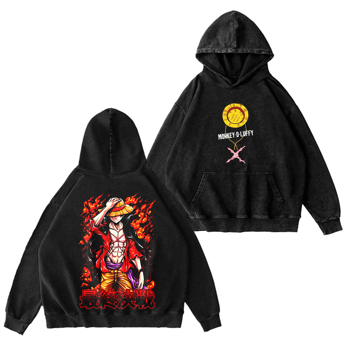 Monkey D. Luffy-One Piece Vintage Washed T-shirt/Crewneck/Hoodie