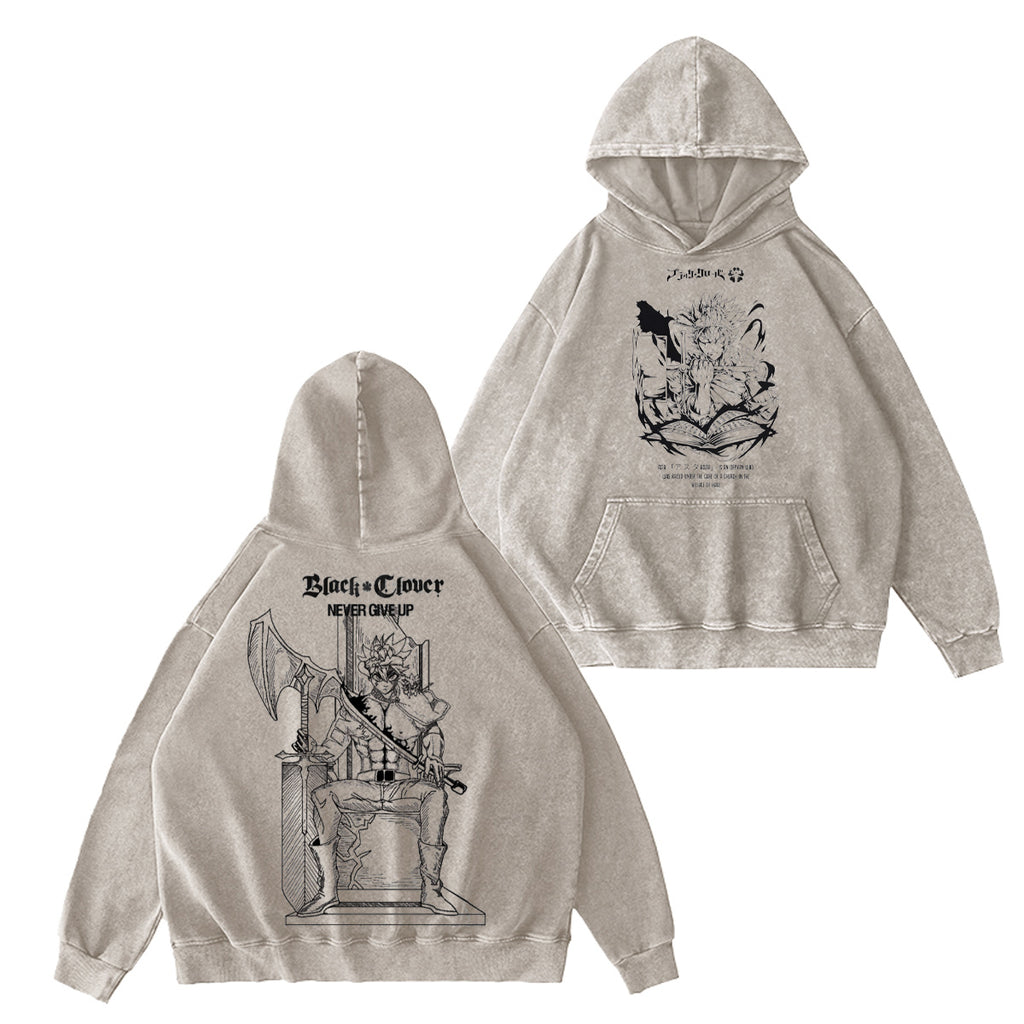 Asta x Black Bulls Black Clover Anime Washed T-shirt/Crewneck/Hoodie