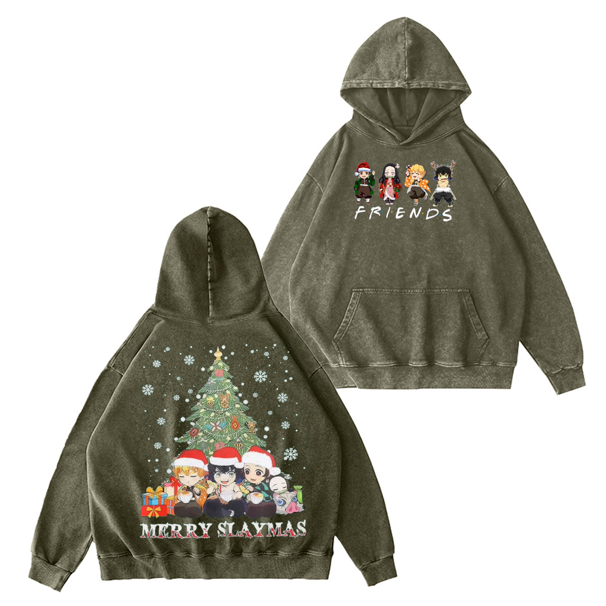 Demon Slayer Friends Vintage Washed T-shirt/Crewneck/Hoodie