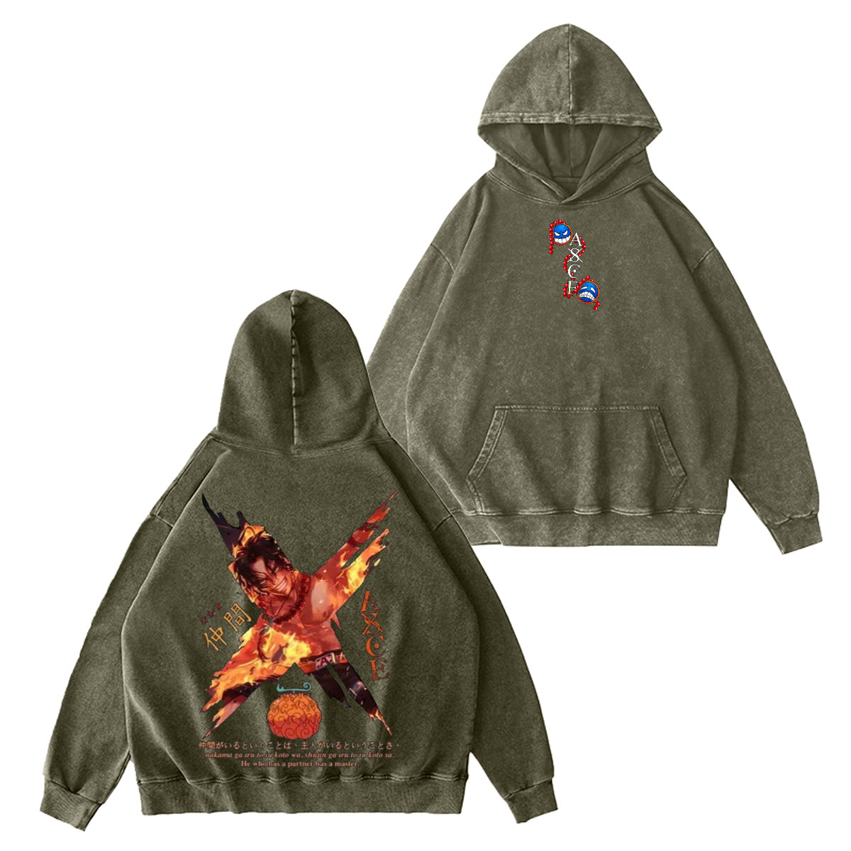 One Piece Vintage Washed T-shirt/Crewneck/Hoodie