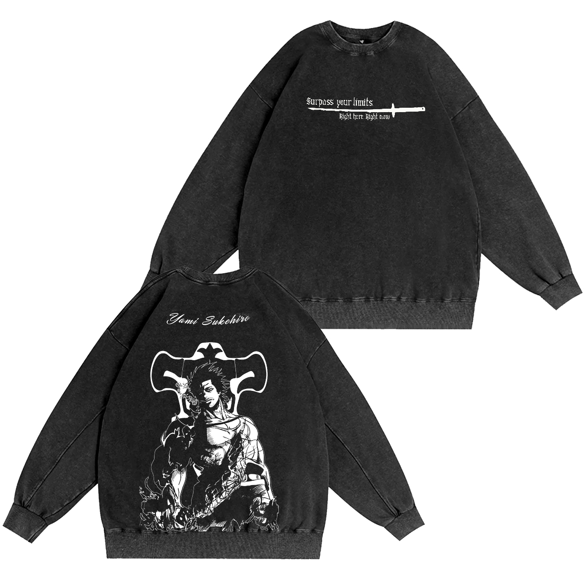 Yami Sukehiro Black Clover Vintage washed T-shirt/Crewneck/Hoodie