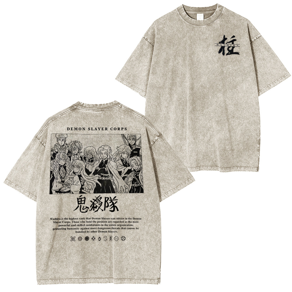 Hashira Demon Slayer Unisex Washed T-Shirt