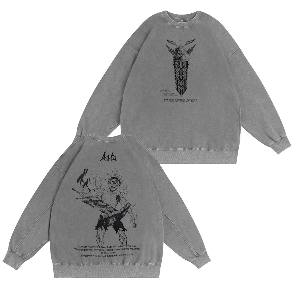 Asta Black Clover Washed T-shirt/Crewneck/Hoodie