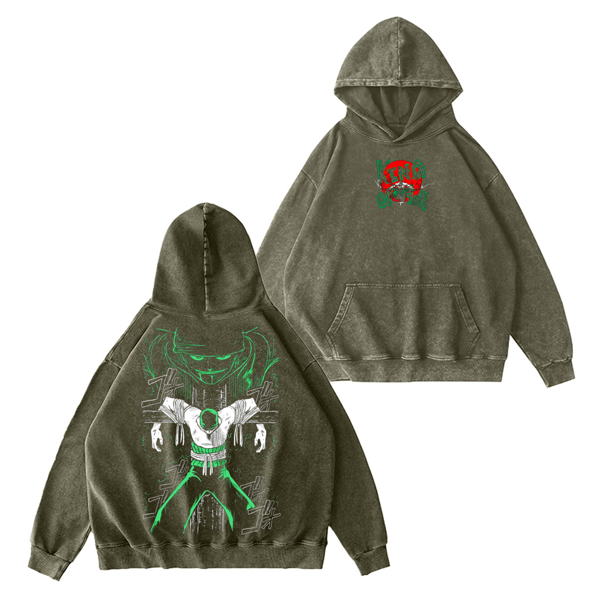 Roronoa Zoro One Piece Washed T-shirt/Crewneck/Hoodie