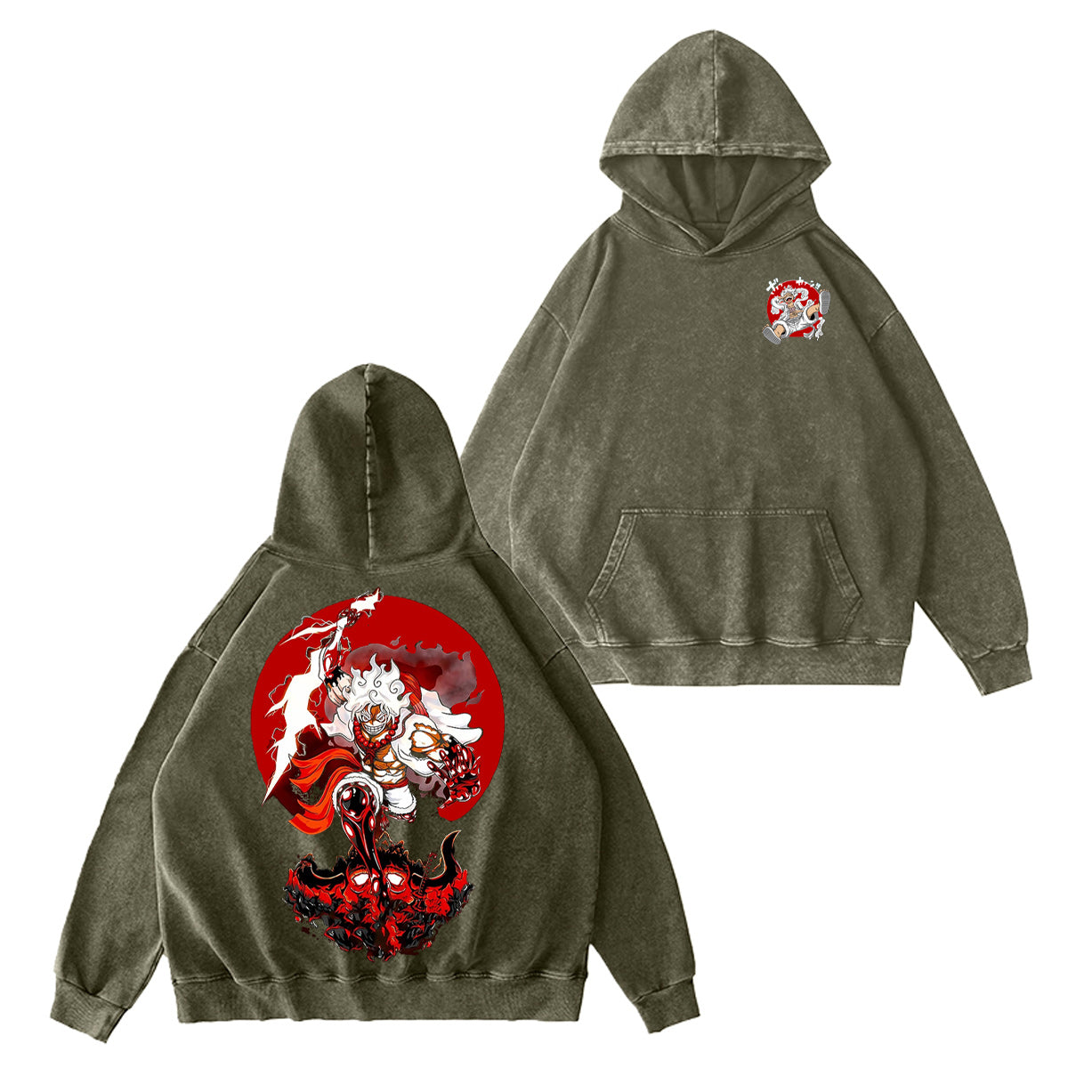 Luffy Gear 5 One Piece Washed T-shirt/Crewneck/Hoodie