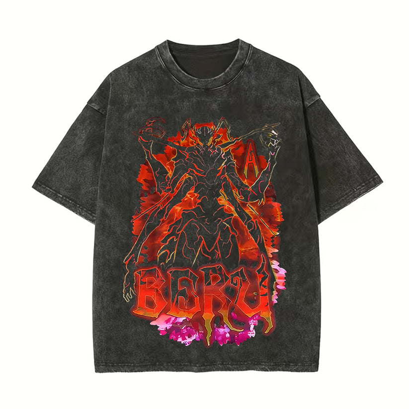 Solo Leveling Beru Printed Unisex Washed T-Shirt