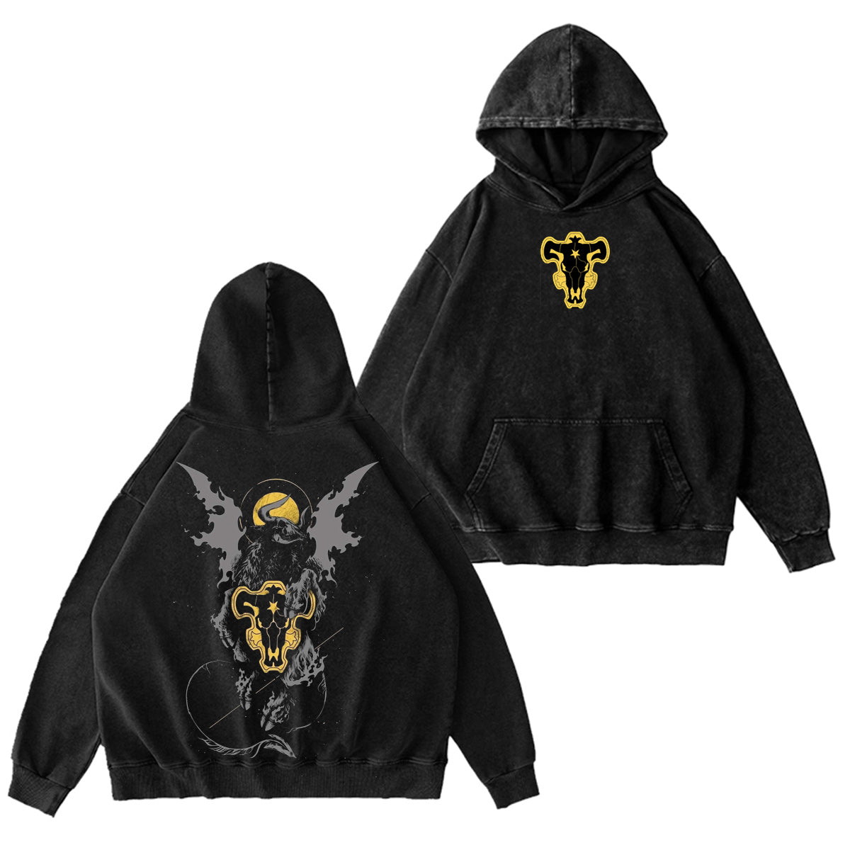 Black Clover:Black Bull Vintage washed T-shirt/Crewneck/Hoodie