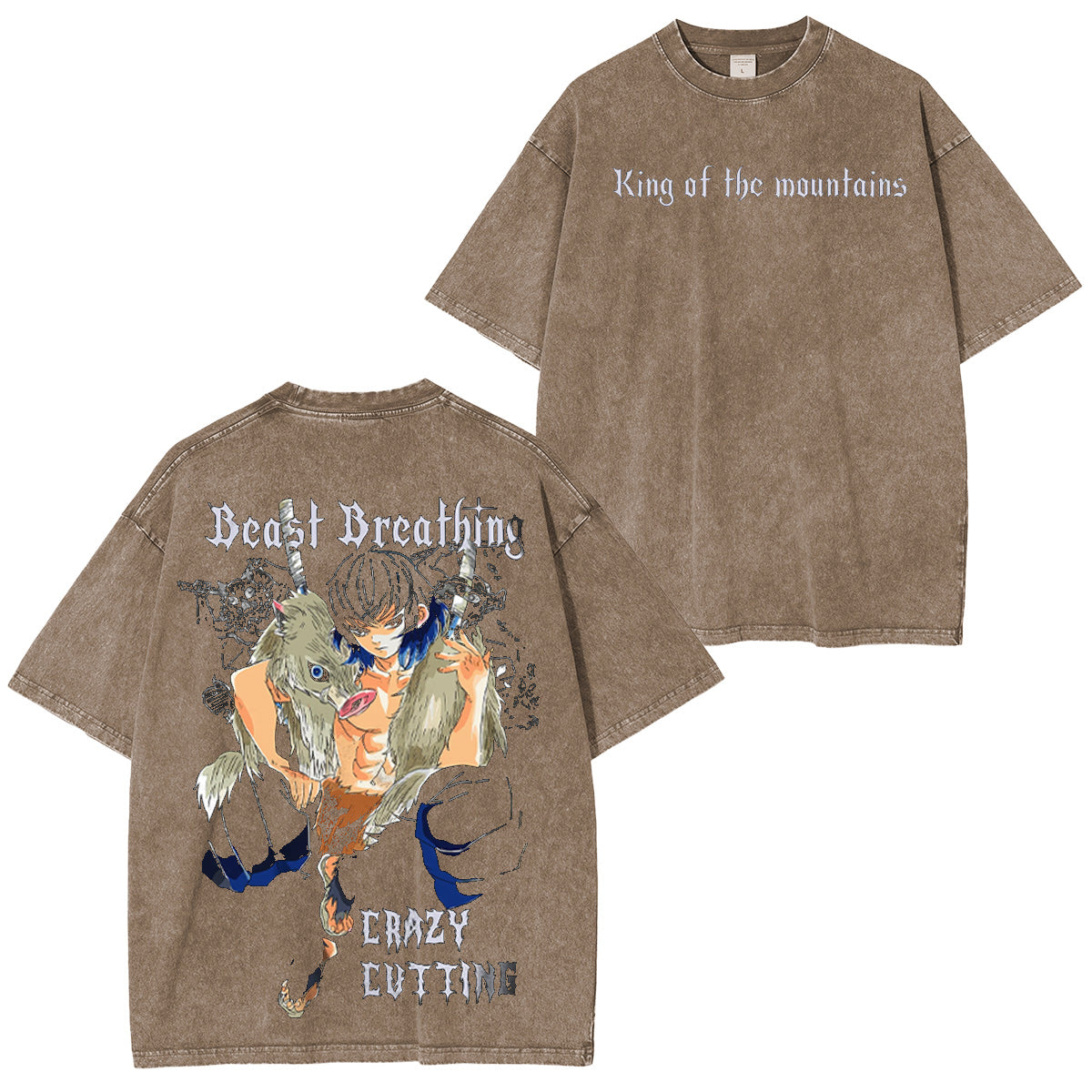 King of the Mountains Demon Slayer Vintage Washed T-shirt/Crewneck/Hoodie