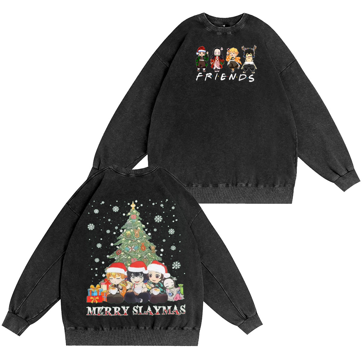 Demon Slayer Friends Vintage Washed T-shirt/Crewneck/Hoodie