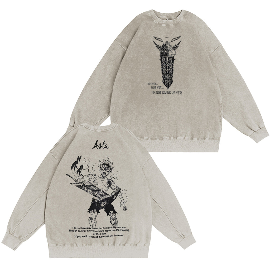 Asta Black Clover Washed T-shirt/Crewneck/Hoodie