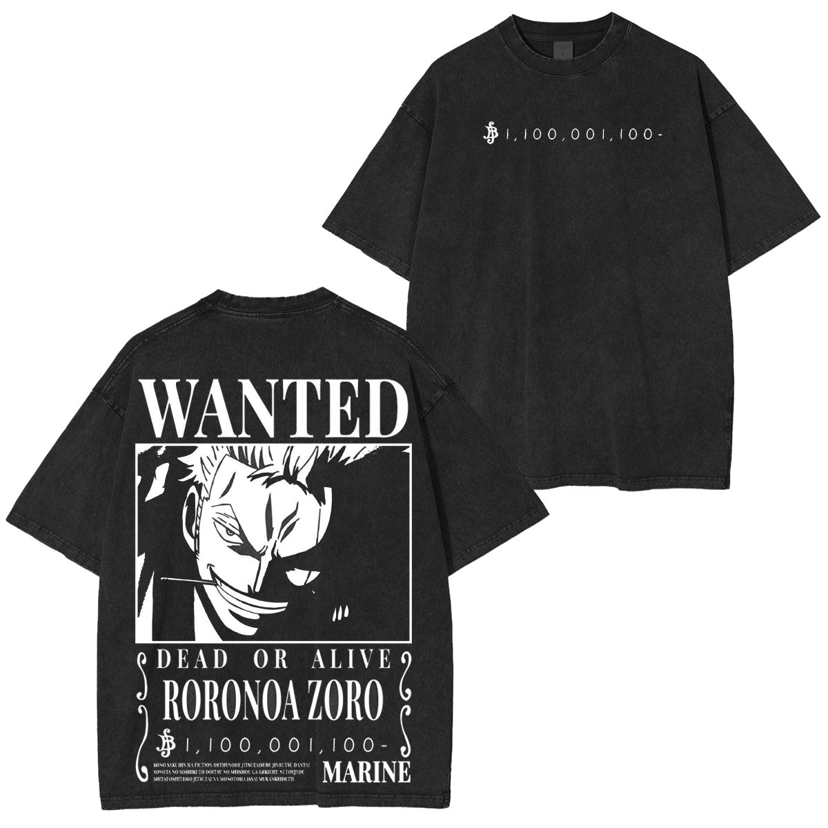 ONE PIECE :Roronoa Zoro Vintage washed T-shirt/Crewneck/Hoodie