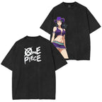 Nico Robin x One Piece Anime Double Printed Vintage Washed Tee