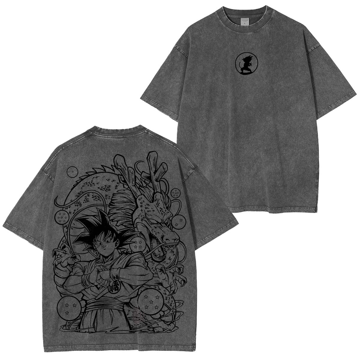Dragon Ball Anime Double Printed Washed Tee