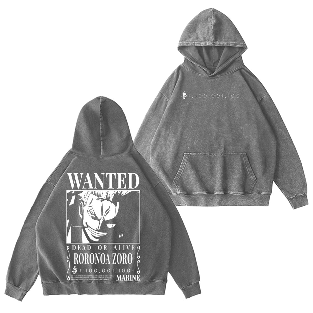 ONE PIECE :Roronoa Zoro Vintage washed T-shirt/Crewneck/Hoodie