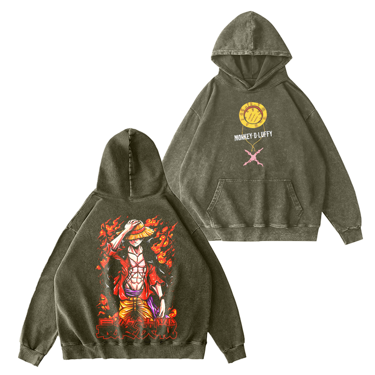 Monkey D. Luffy-One Piece Vintage Washed T-shirt/Crewneck/Hoodie
