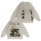 One Piece: Pirate Hunter Zoro Green Vintage washed T-shirt/Crewneck/Hoodie